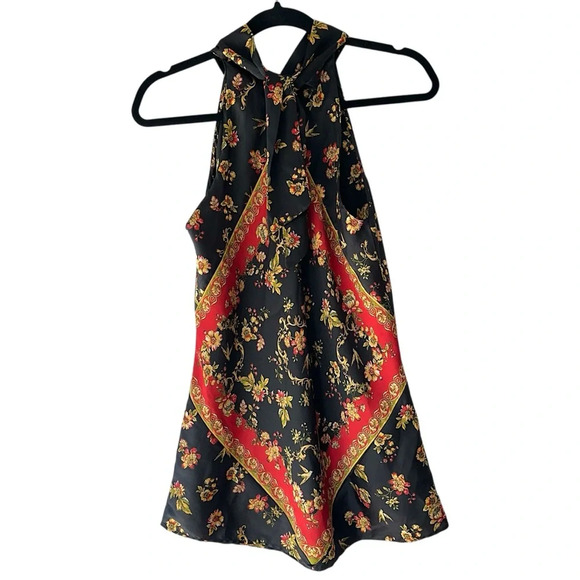 ZARA BASIC SCARF PRINT HALTER TOP LIKE NEW BLOUSE | SIZE: SMALL - Picture 5 of 9